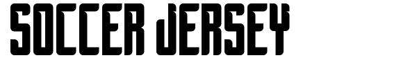 Soccer Jersey font preview